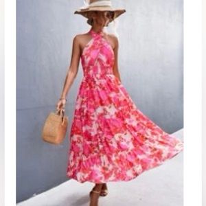Shein Floral Pattern Maxi Dress